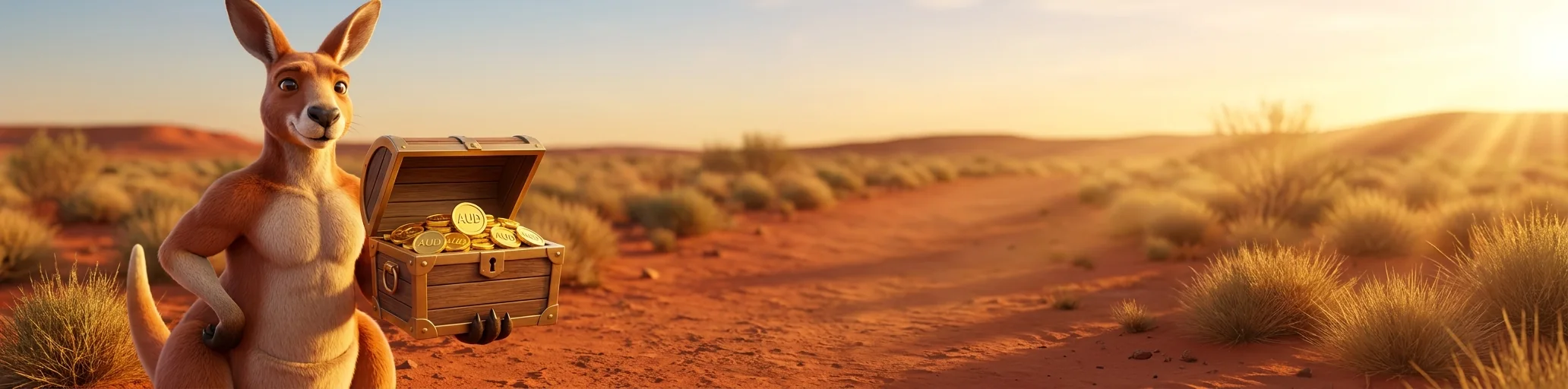 The Pokies Welcome Package, red kangaroo outback offer